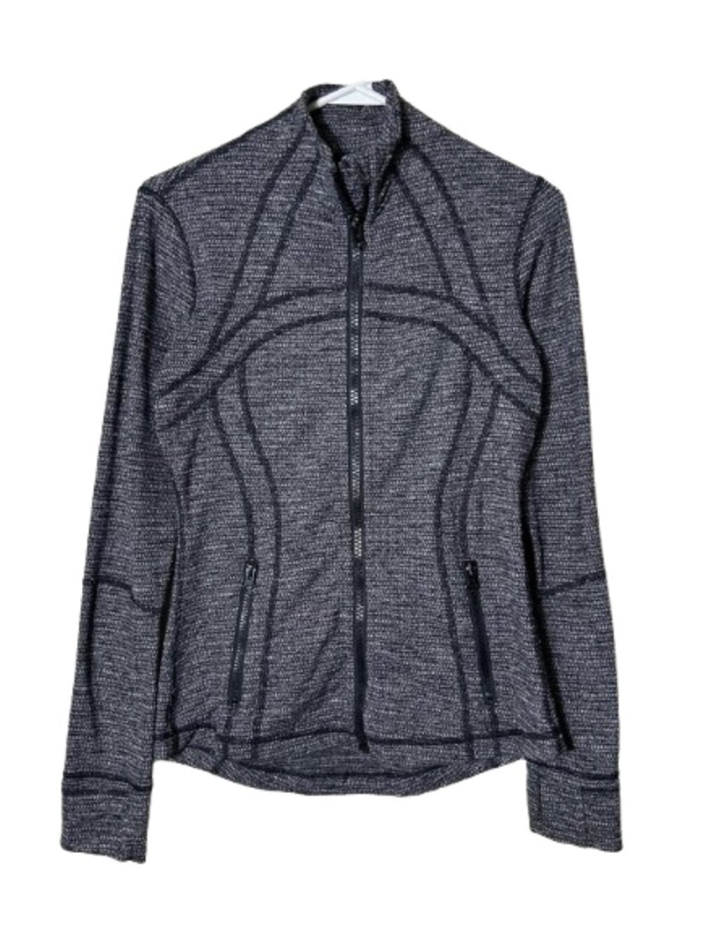 Lululemon heathered gray classic define jacket womens 6 old school